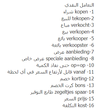 اهم 16كلمة عند دخولك المحلات  اللغة الهولندية