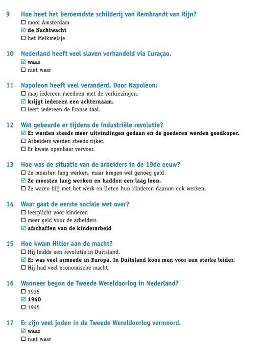 الجزء الثالث : اسئلة تدريب علي نموذج امتحان KNM في اللغة الهولندية